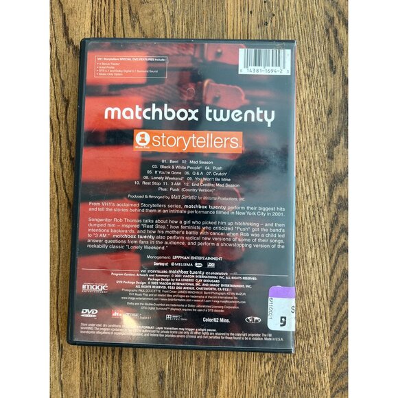 Matchbox Twenty Storytellers Extended Cut DVD 2001 Music Documentary Pre-Owned - Picture 4 of 4